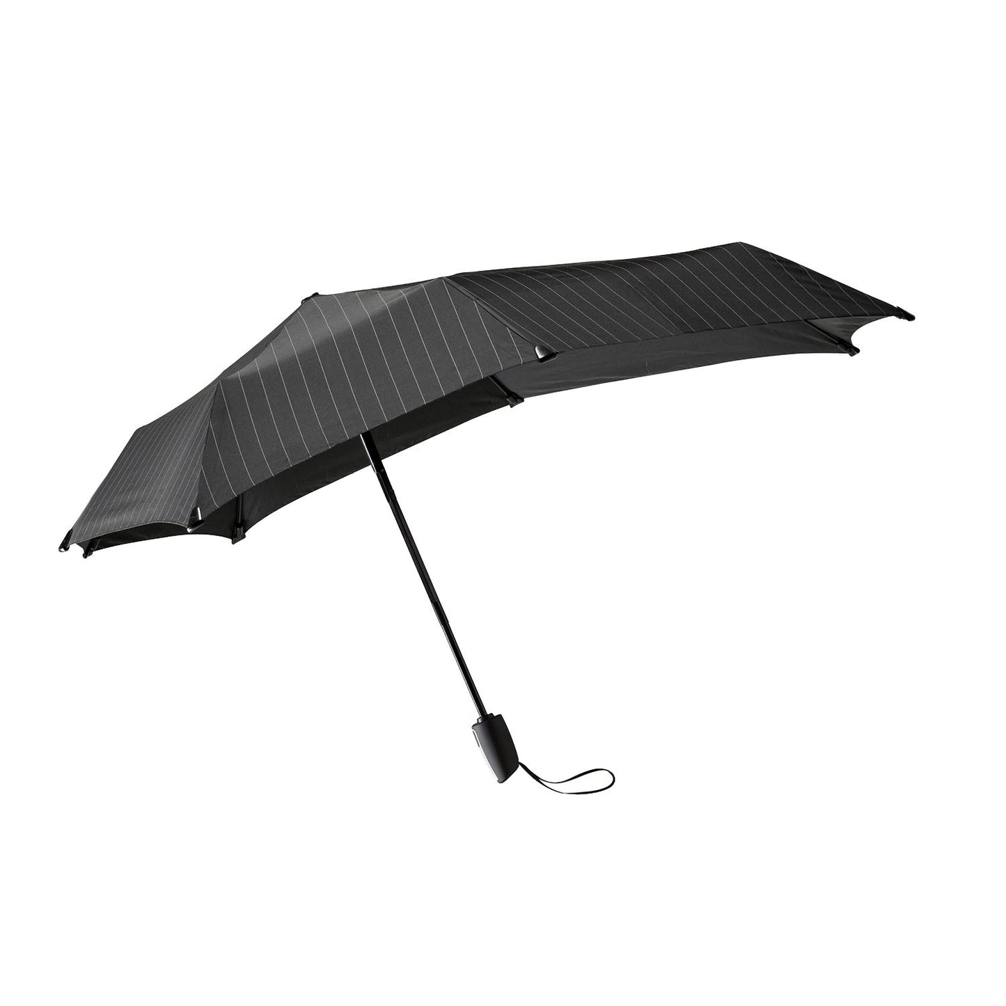 Senz Automatic Opvouwbare Stormparaplu pin stripes black