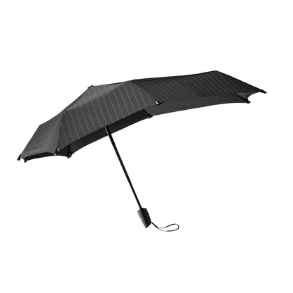 Senz Automatic Opvouwbare Stormparaplu pin stripes black