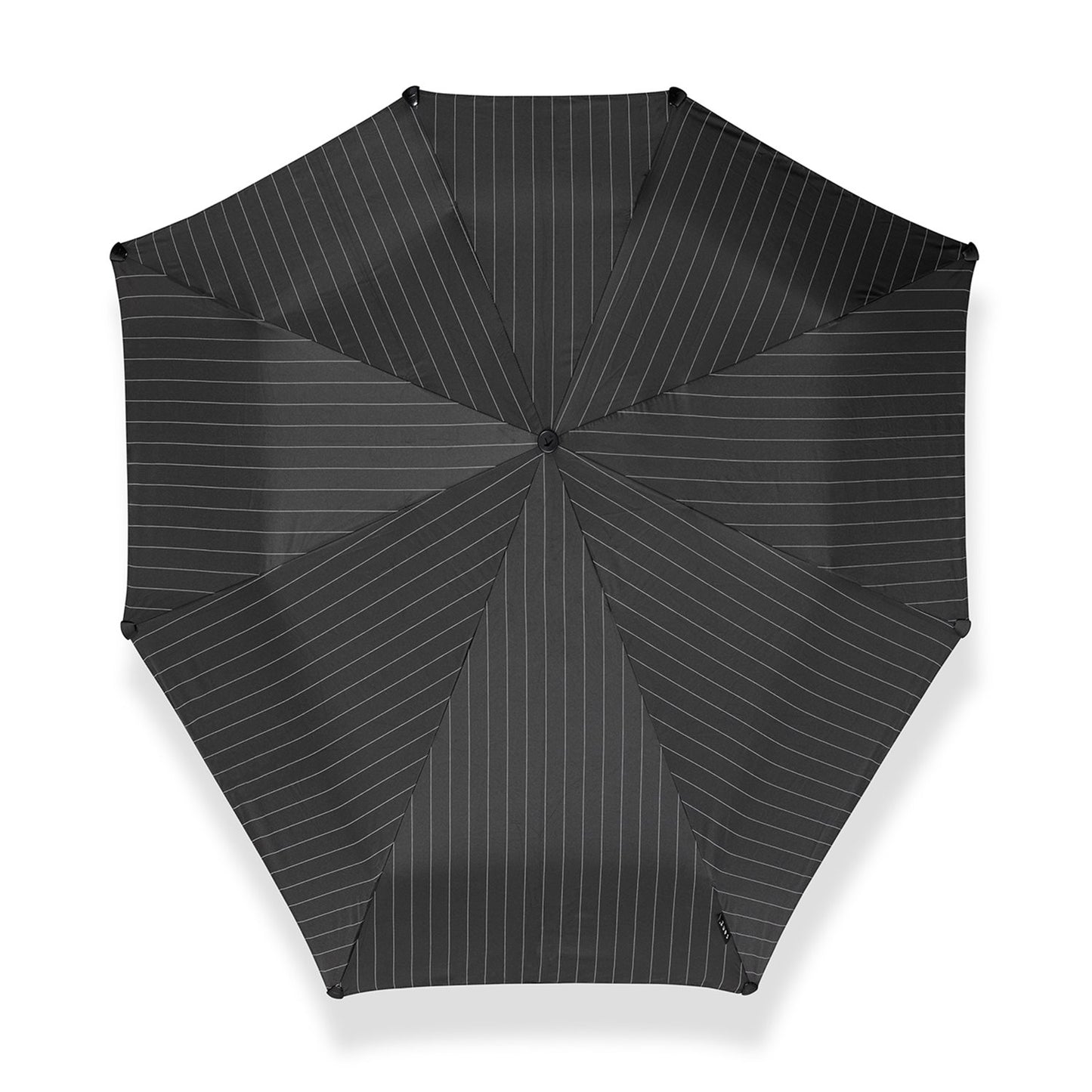 Senz Automatic Opvouwbare Stormparaplu pin stripes black