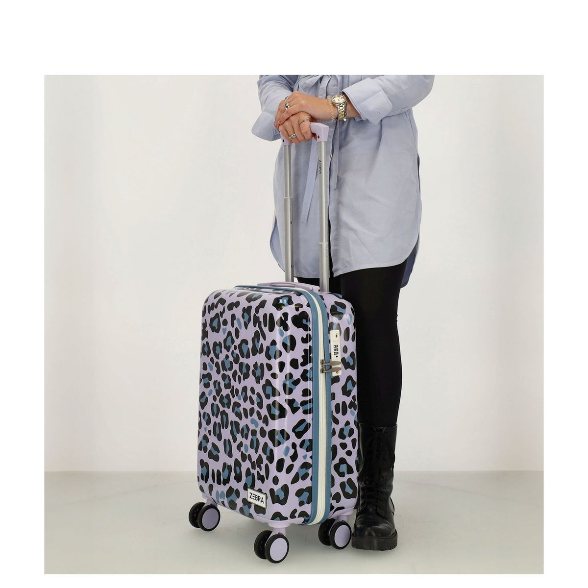 Zebra Trends Animal Travel Cabin Trolley panther lila
