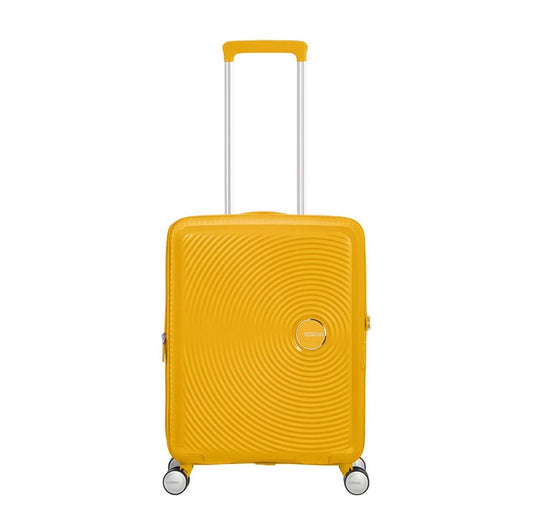 American Tourister Soundbox Spinner 55 Expandable golden yellow