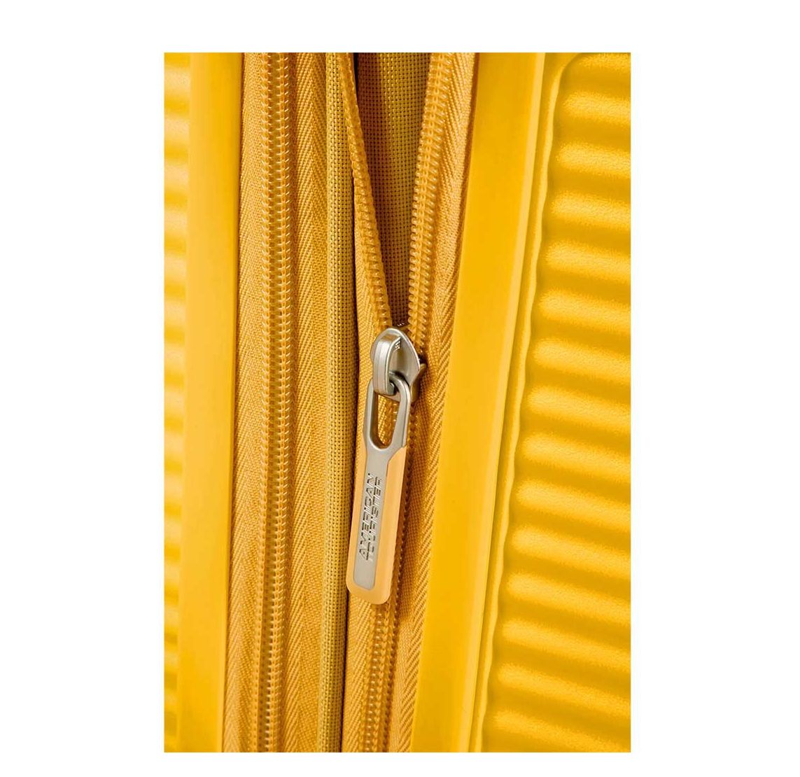 American Tourister Soundbox Spinner 55 Expandable golden yellow