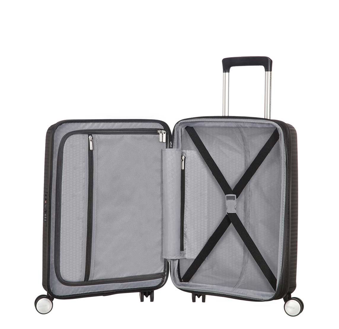 American Tourister Soundbox Spinner 55 Expandable bass black