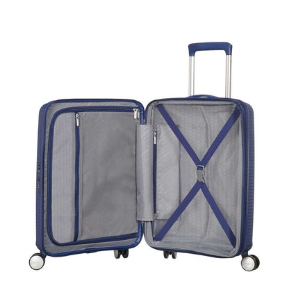 American Tourister Soundbox Spinner 55 Expandable midnight navy