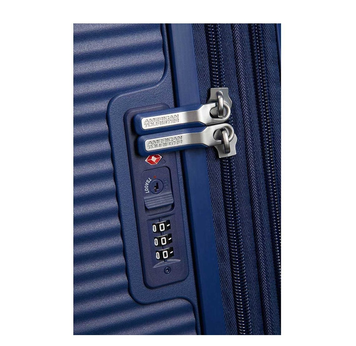 American Tourister Soundbox Spinner 55 Expandable midnight navy