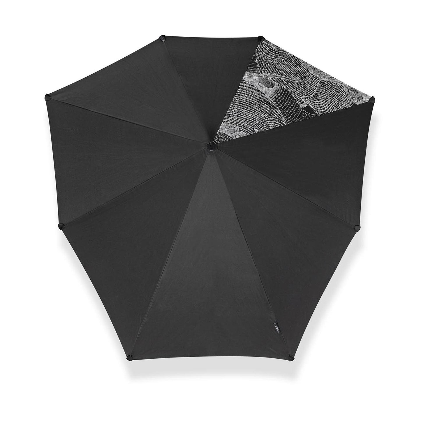 Senz Large Stick Stormparaplu guz black