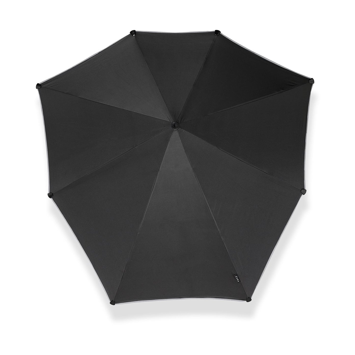 Senz Large Stick Stormparaplu black reflective