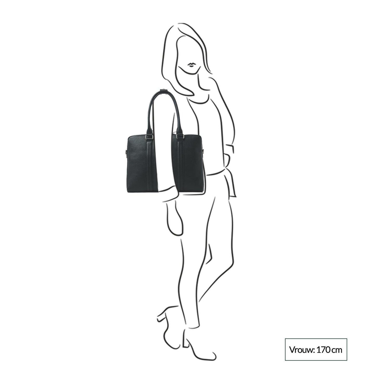 Castelijn &amp; Beerens Mirjam Shoulder Bag 15.6" Black