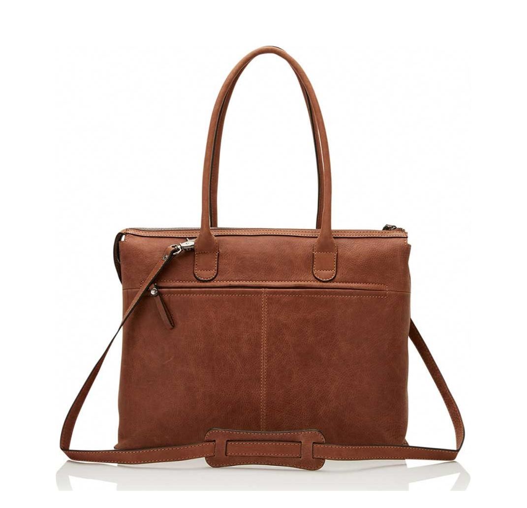 Castelijn & Beerens Carisma Laptop Schoudertas 15.6" + tablet cognac