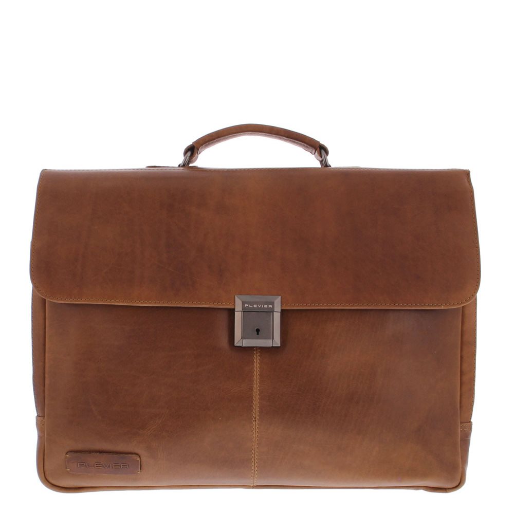 Plevier Navigator Decca Briefcase 2 compartments 17.3" brown