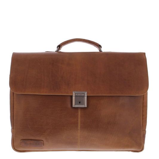 Plevier Navigator Decca Briefcase 2 compartments 17.3" brown
