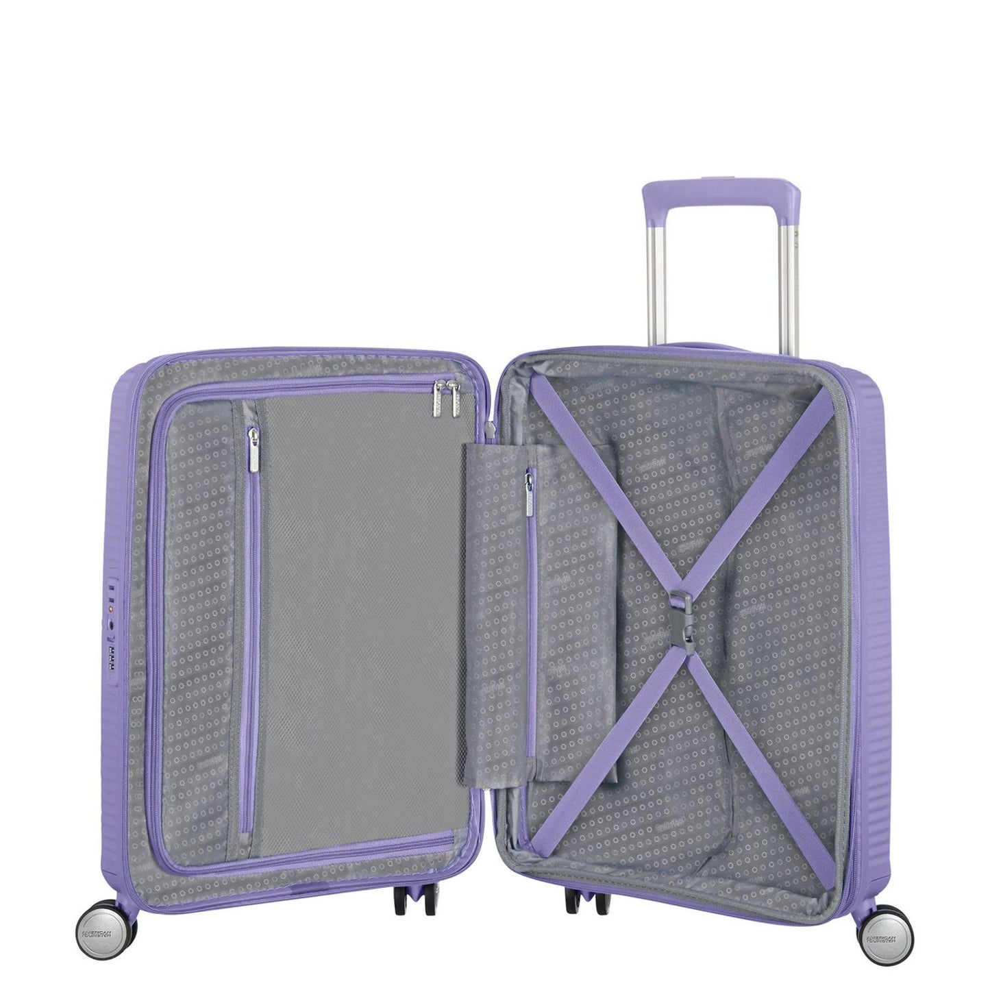 American Tourister Soundbox Spinner 55 Expandable lavender