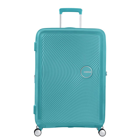 American Tourister Soundbox Spinner 77 Expandable turquoise tonic