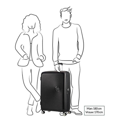 American Tourister Soundbox Spinner 77 Expandable stone blue