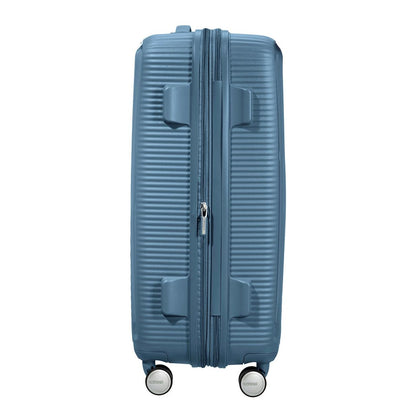American Tourister Soundbox Spinner 77 Expandable stone blue