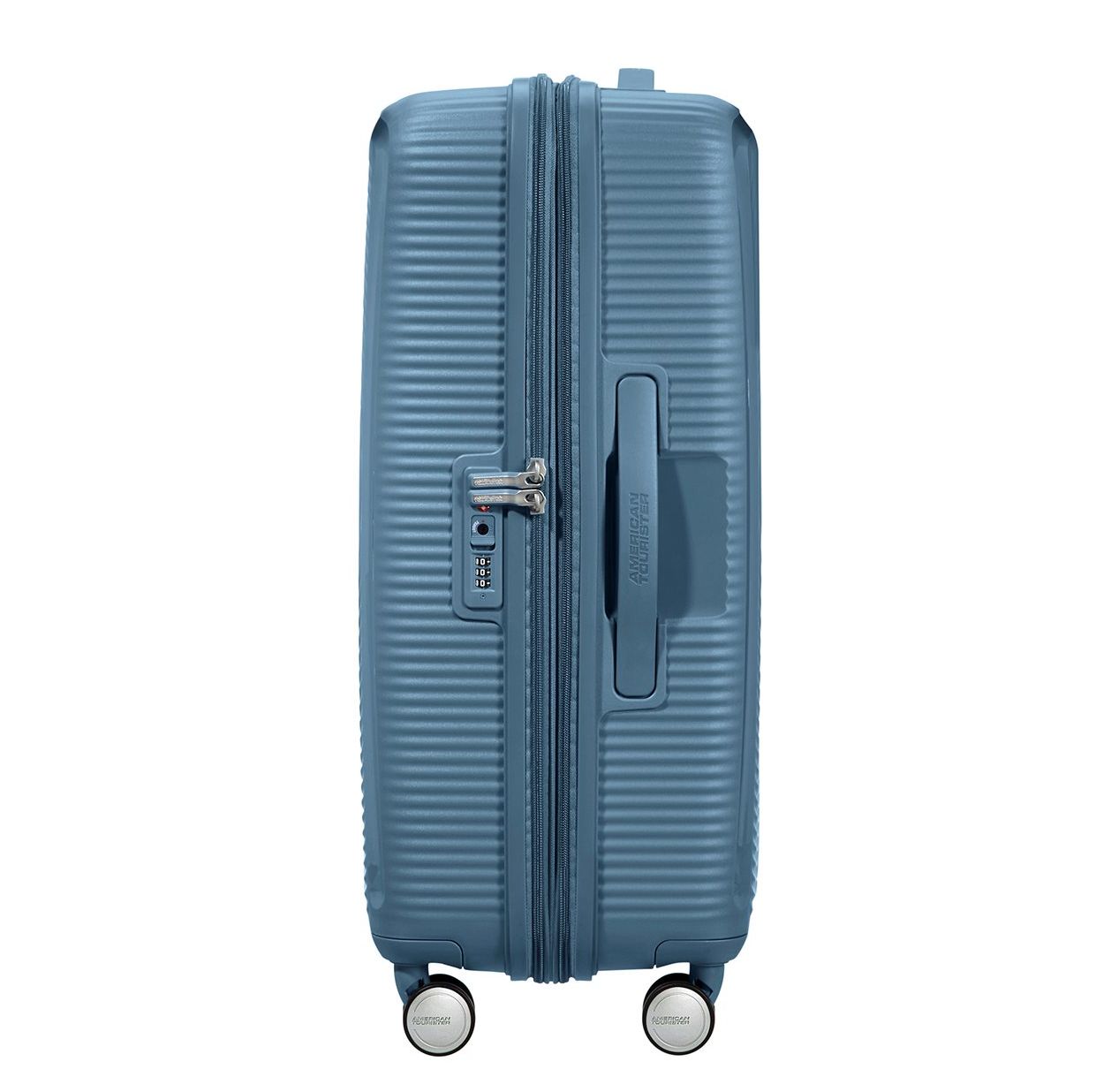 American Tourister Soundbox Spinner 77 Expandable stone blue
