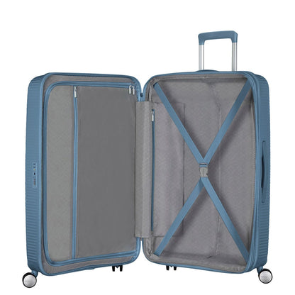 American Tourister Soundbox Spinner 77 Expandable stone blue