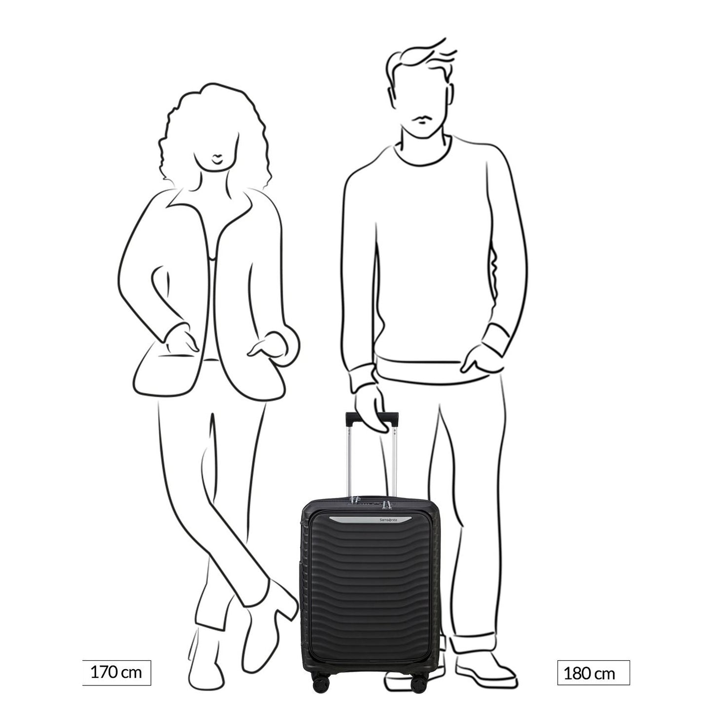 Samsonite Upscape Spinner 55 Exp Easy Access black
