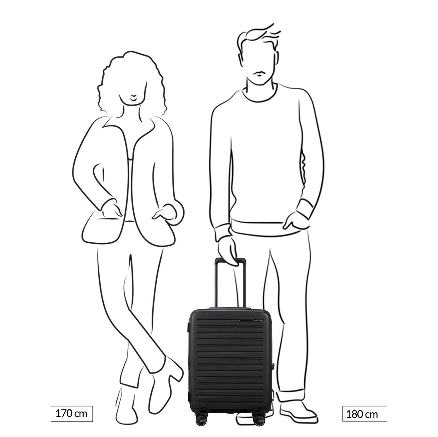 Samsonite Restackd Spinner 55 EXP sage