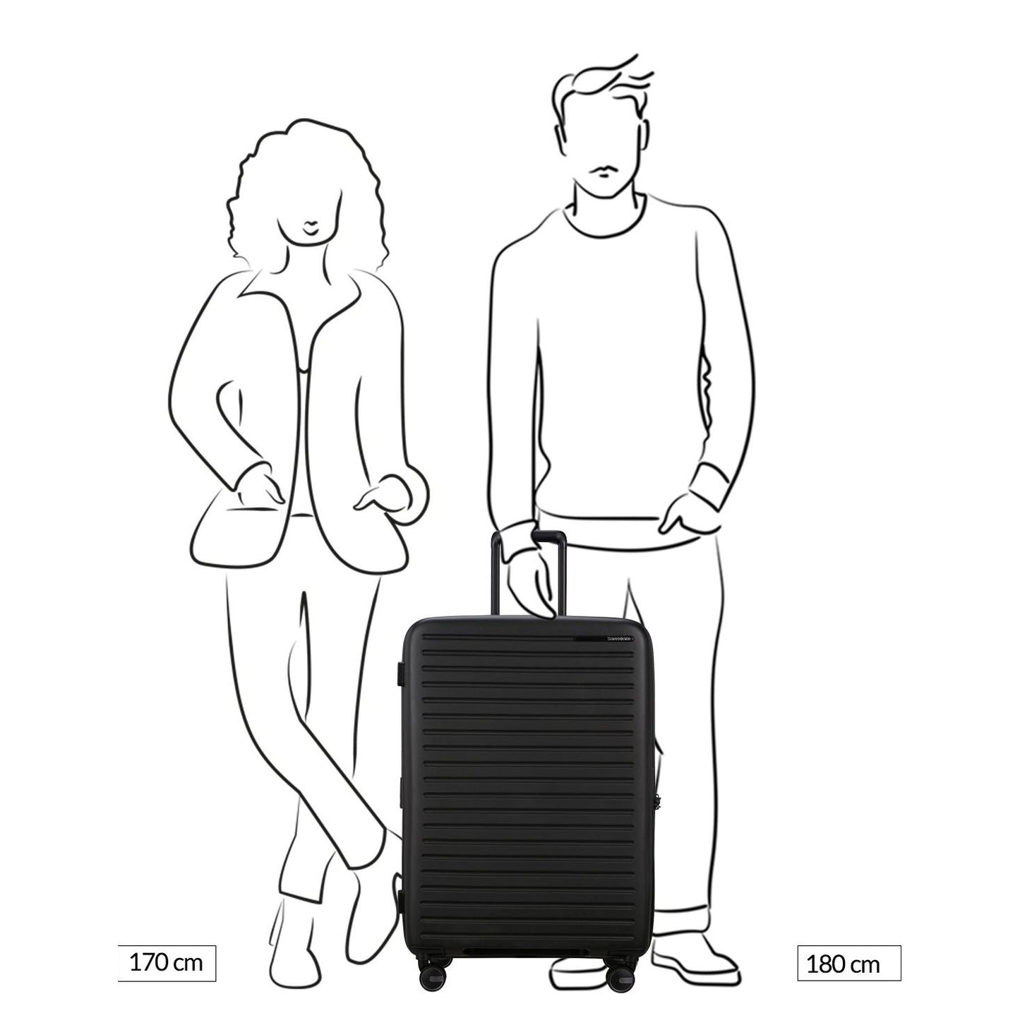 Samsonite Restackd Spinner 75 EXP black