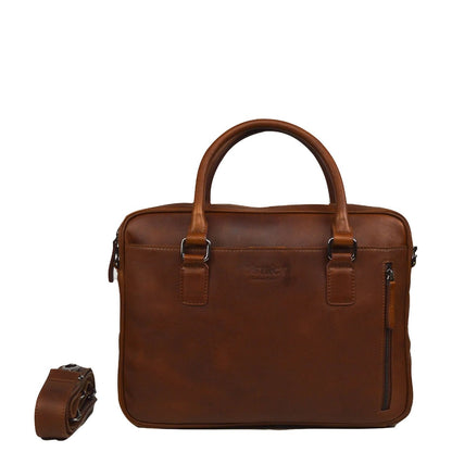 DSTRCT Premium Collection Laptopbag 14" cognac