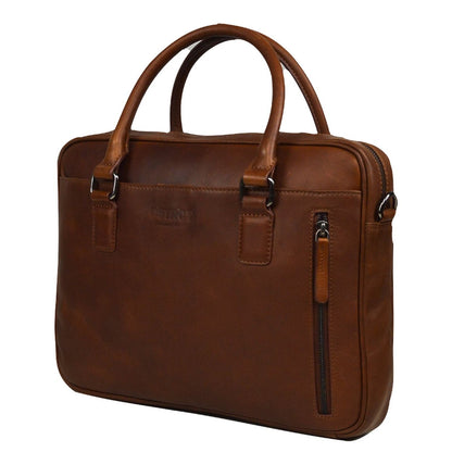 DSTRCT Premium Collection Laptopbag 14" cognac