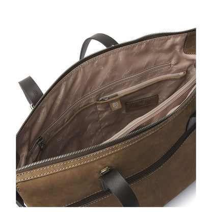 Castelijn & Beerens Nubuck Schoudertas 15.6" RFID taupe