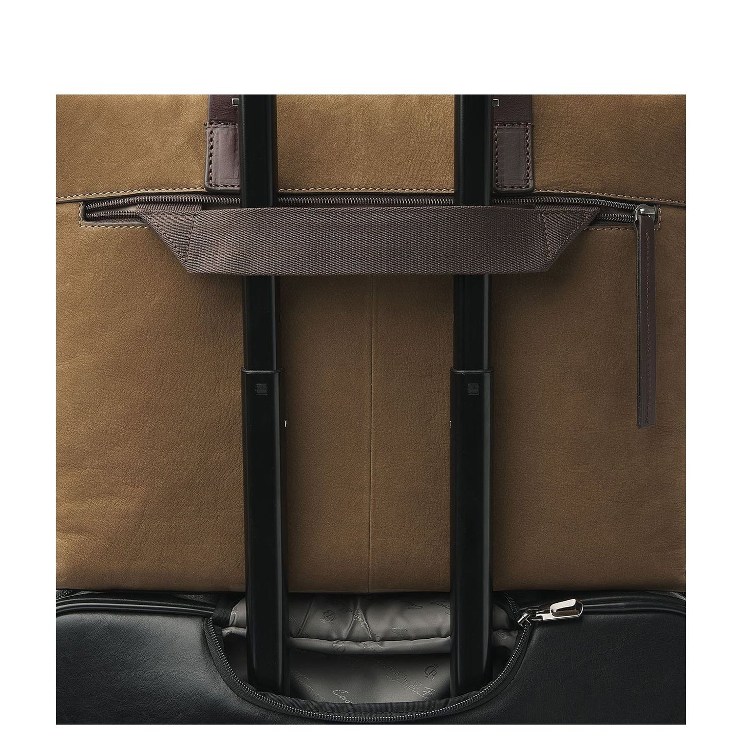 Castelijn & Beerens Nubuck Schoudertas 15.6" RFID taupe