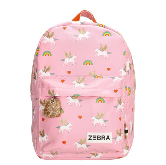 Zebra Trends Girls Rugzak M Unicorn Love pink