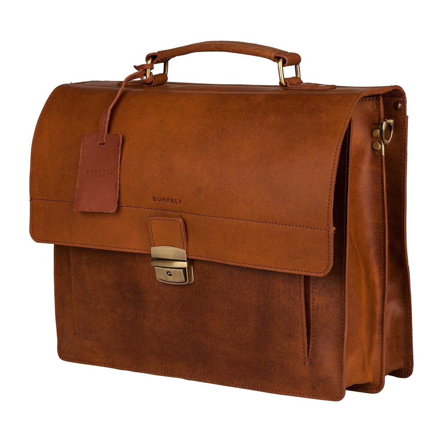 Burkely Scott Vintage Briefcase 2 Compartment cognac