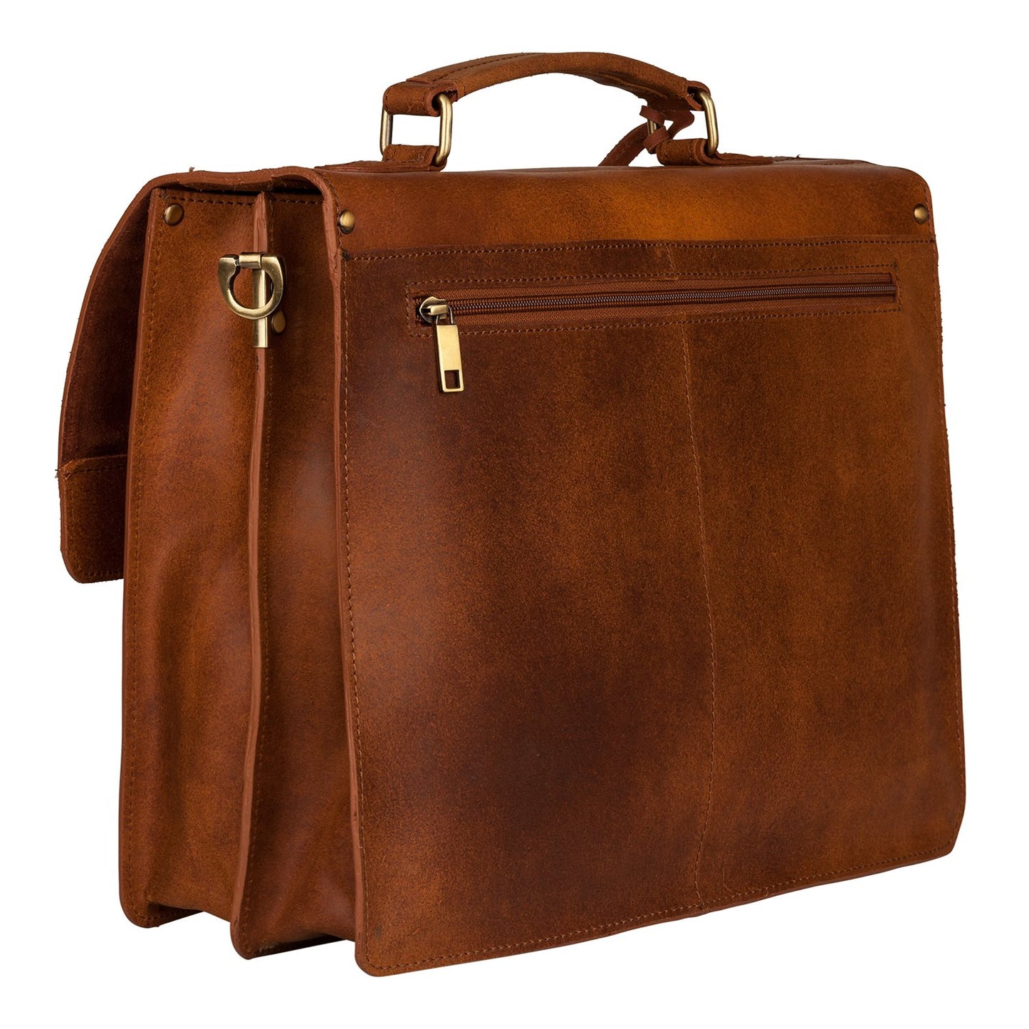 Burkely Scott Vintage Briefcase 2 Compartment cognac
