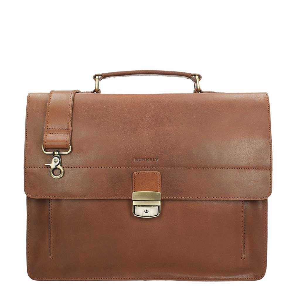 Burkely Scott Vintage Briefcase 2 Compartment cognac