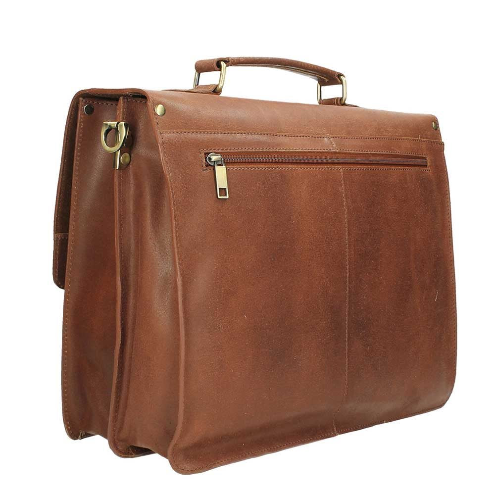 Burkely Scott Vintage Briefcase 2 Compartment cognac