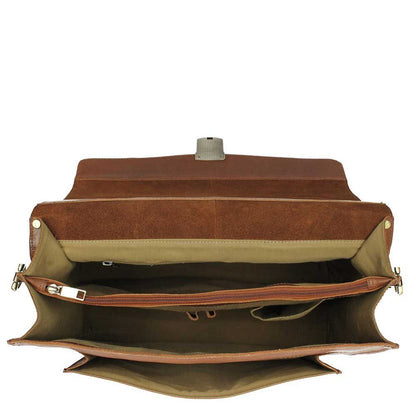 Burkely Scott Vintage Briefcase 2 Compartment cognac