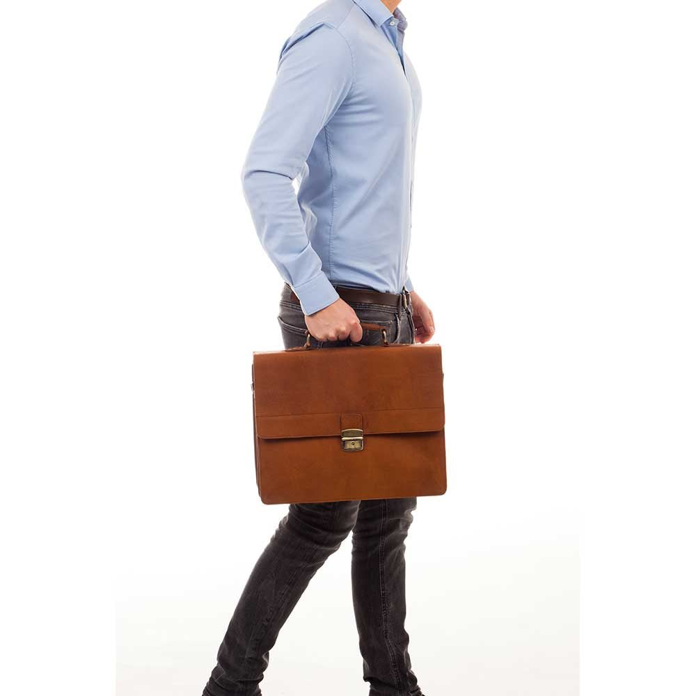 Burkely Vintage Dean Briefcase cognac