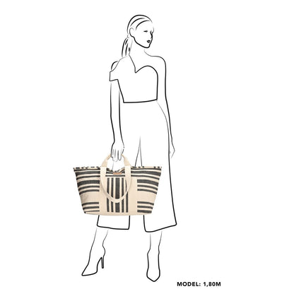 Zebra Trends Vintage Ocean Strandtas black