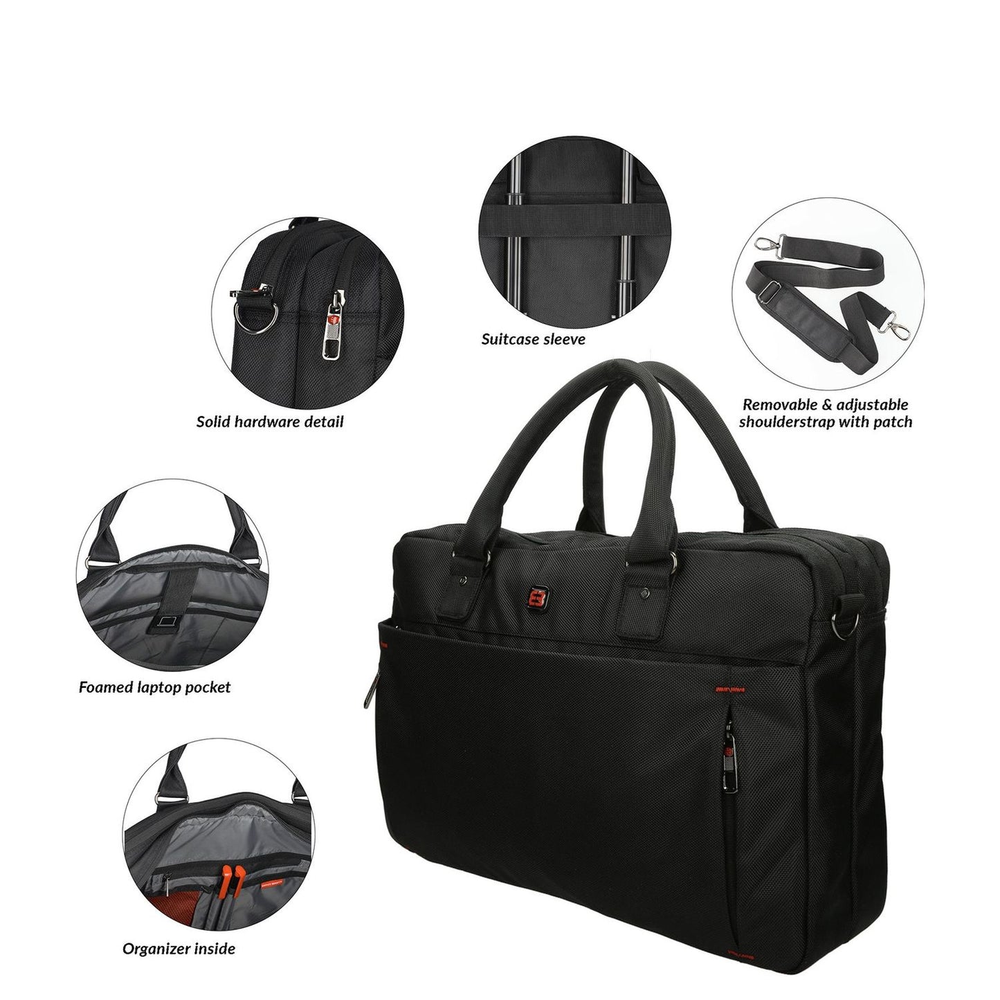 Enrico Benetti Cornell Laptop Bag 17'' black