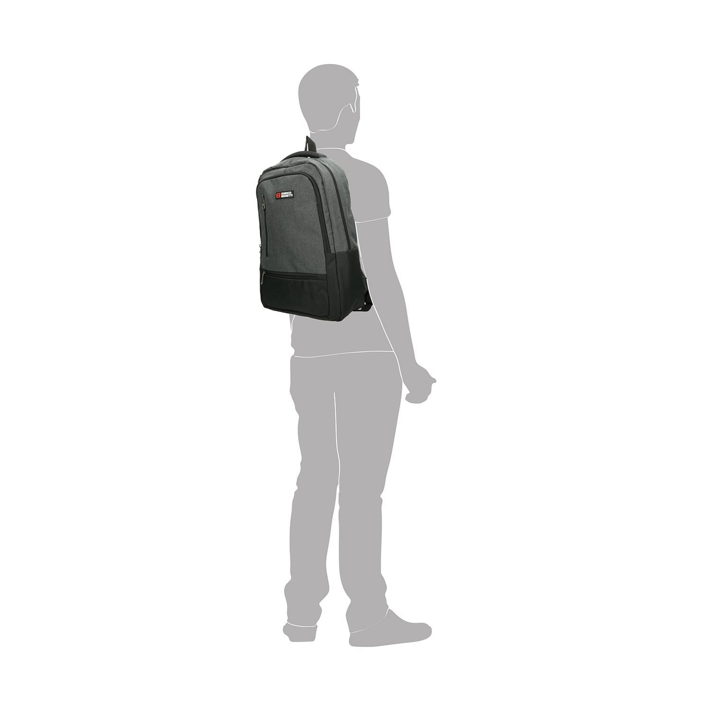 Enrico Benetti Hamburg 15'' Laptop Backpack grey