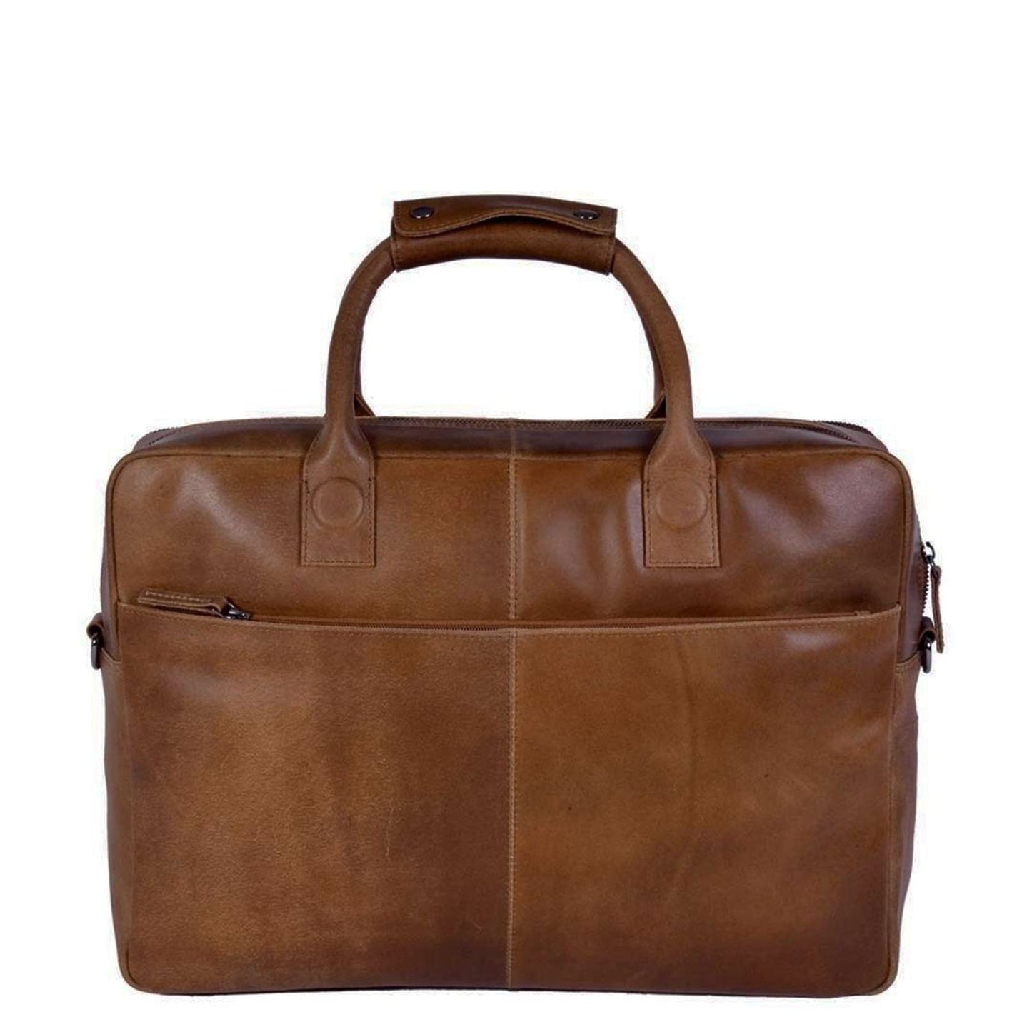 DSTRCT Fletcher Street Business Laptoptas 17.3 inch + Sleutelhanger cognac