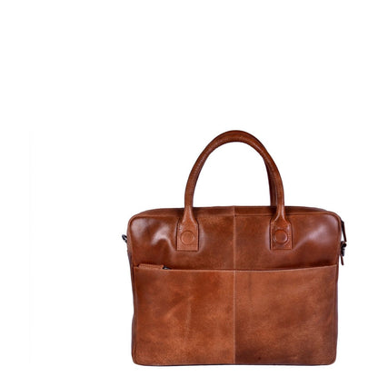 DSTRCT Fletcher Street Business Laptoptas 15.6 inch + Sleutelhanger cognac