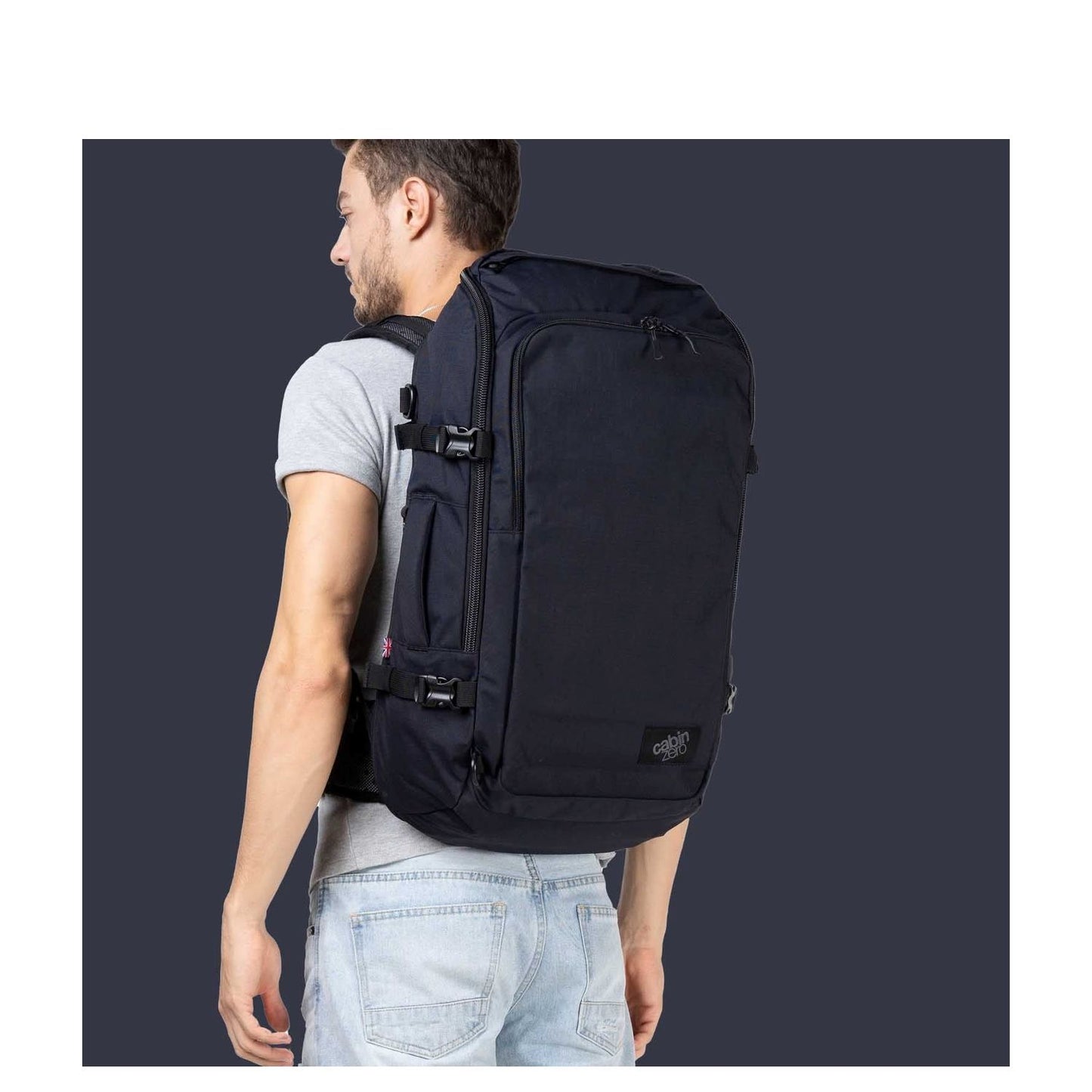 CabinZero Adventure Pro 42L Cabin Backpack absolute black