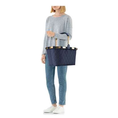 Reisenthel Shopping Carrybag frame rhombus midnight gold