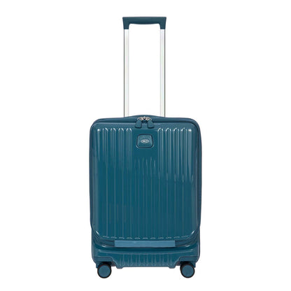 Bric's Positano Cabin Trolley 55 with Pocket sea green