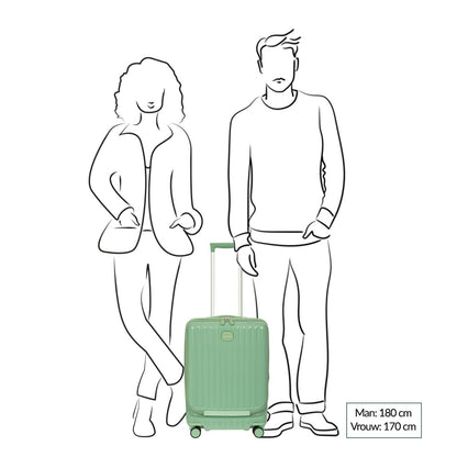 Bric's Positano Cabin Trolley 55 with Pocket sea green