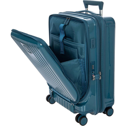 Bric's Positano Cabin Trolley 55 with Pocket sea green