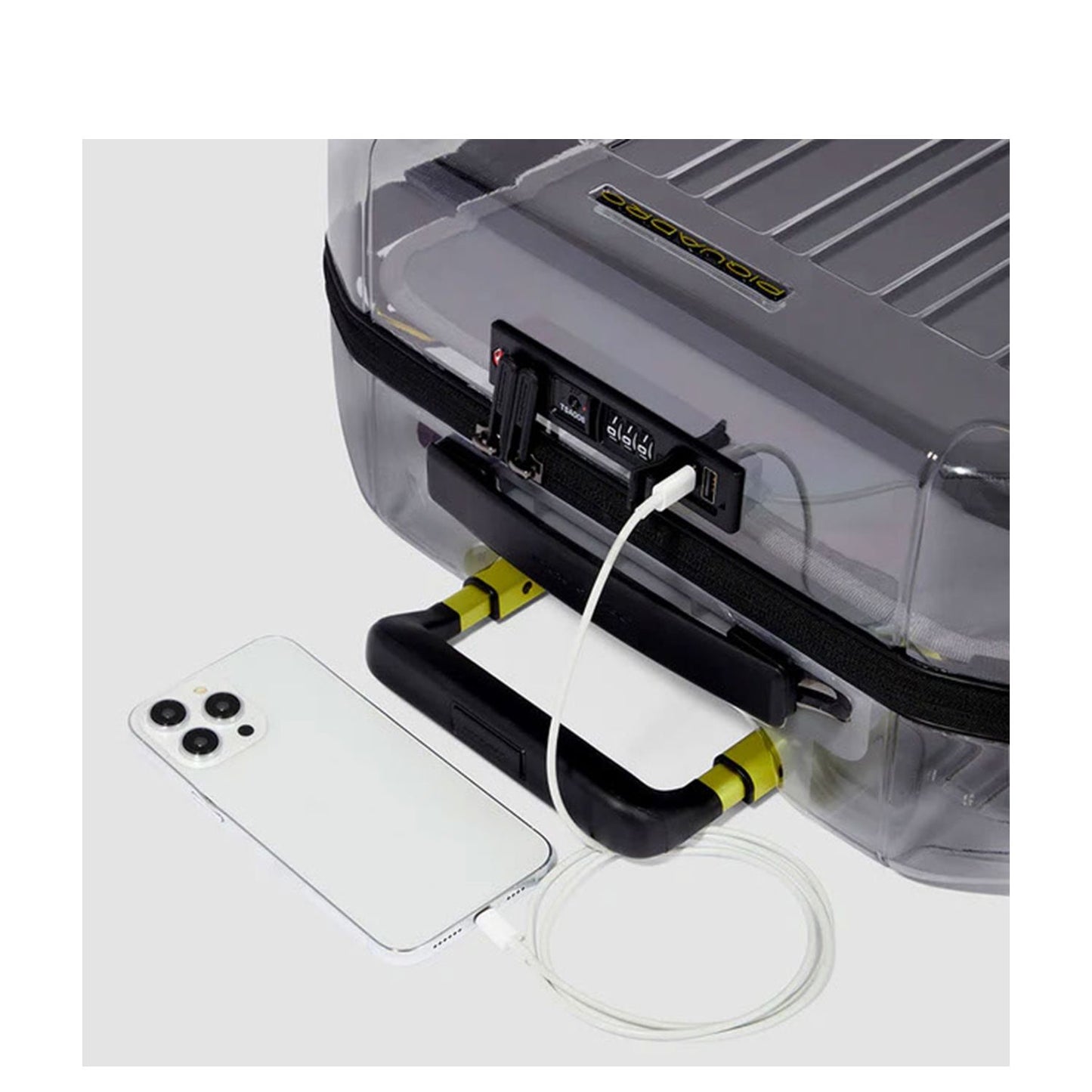 Piquadro Piquadro Transparent Cabin Trolley 55 grey