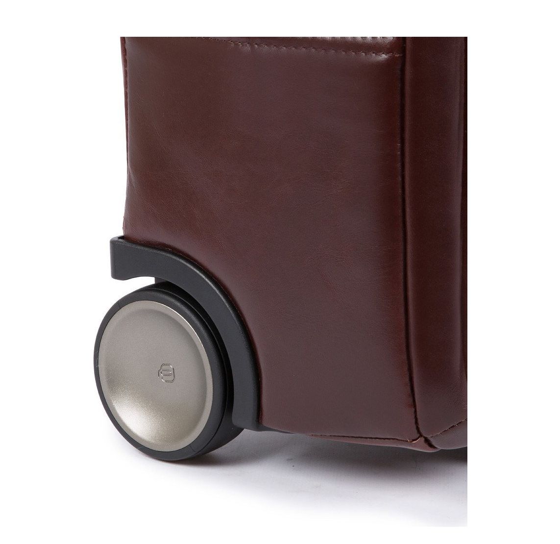 Piquadro Black Square Briefcase with wheels brown