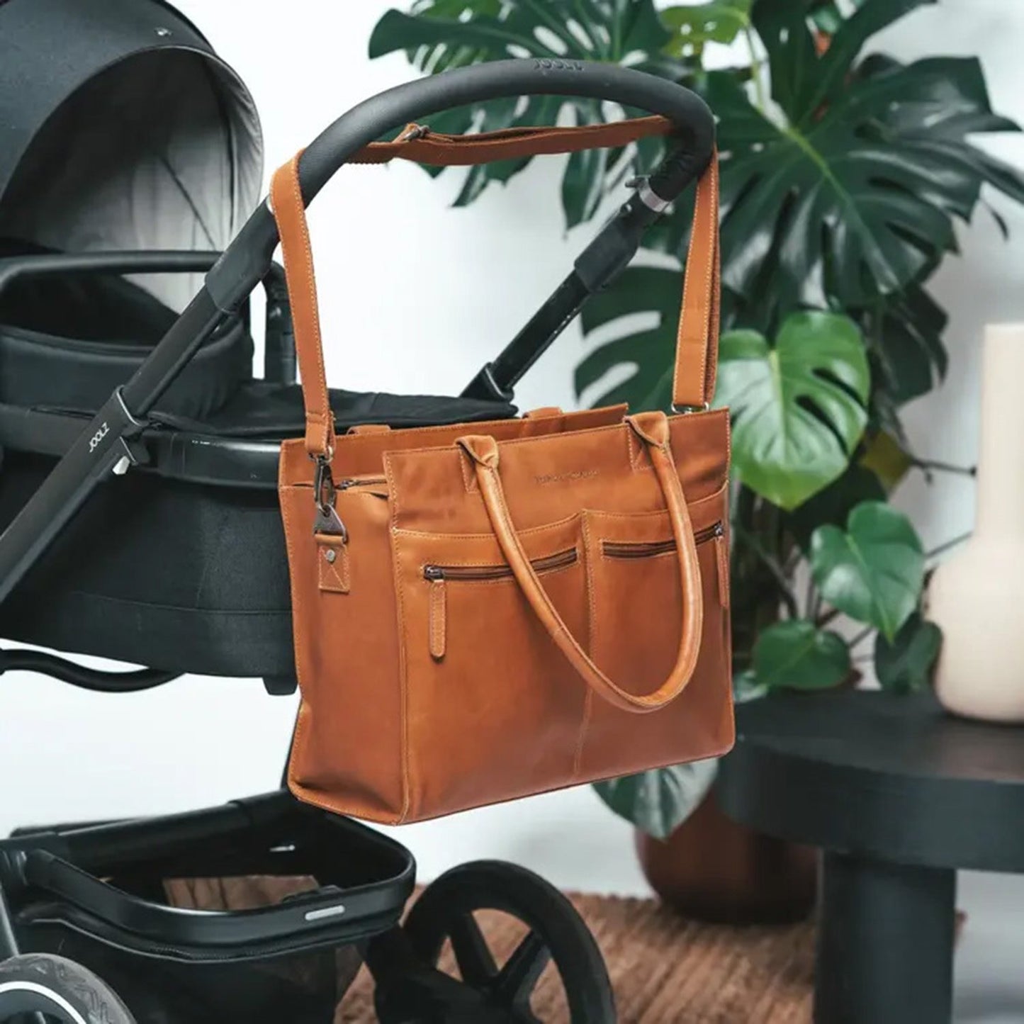 The Chesterfield Brand Elody Shopper/Diaper Bag cognac