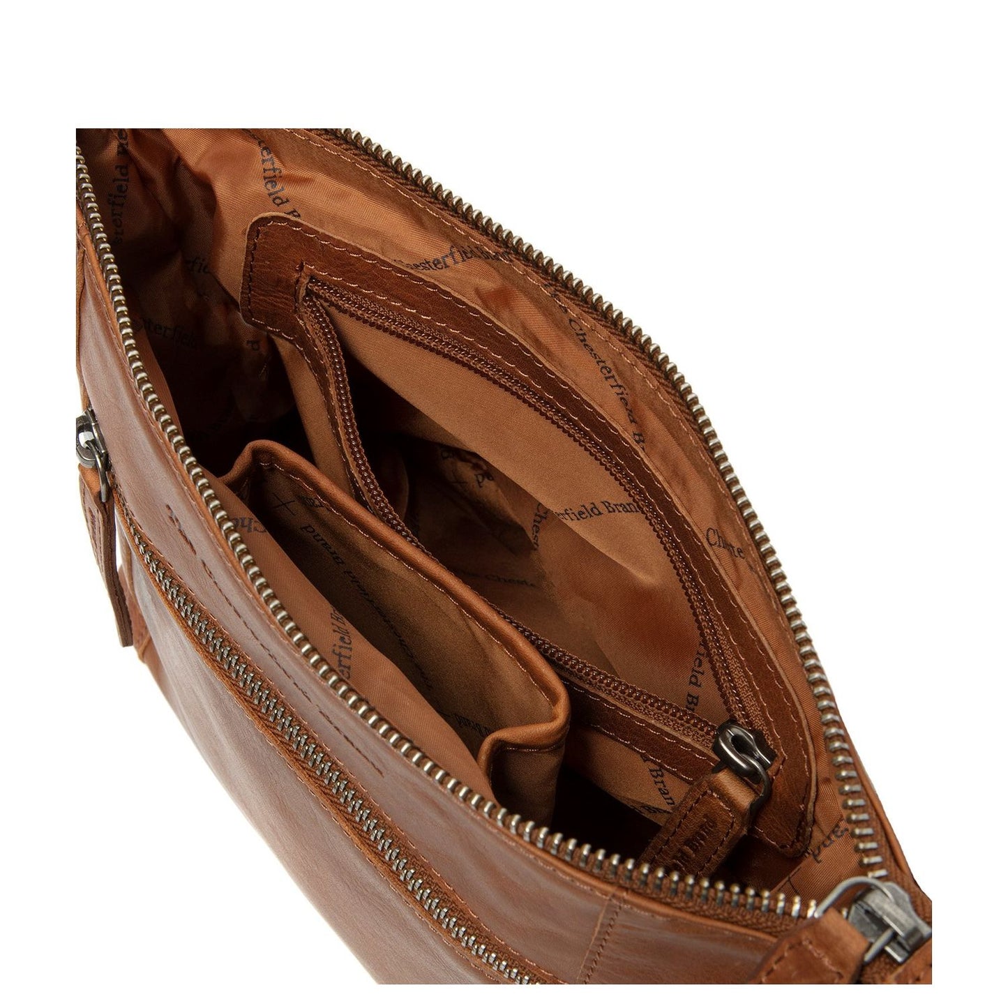 The Chesterfield Brand Faro Schoudertas cognac