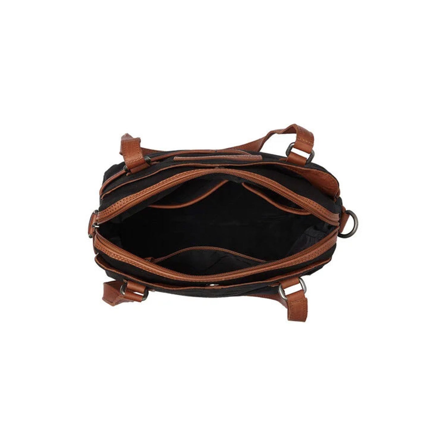 The Chesterfield Brand Milora Washed Canvas Shoulderbag black